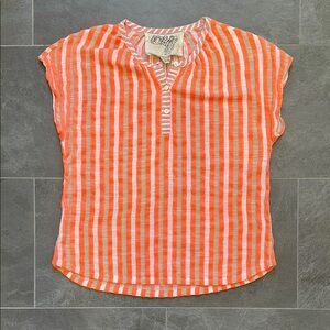 Ace & Jig Orange Striped Women's Top